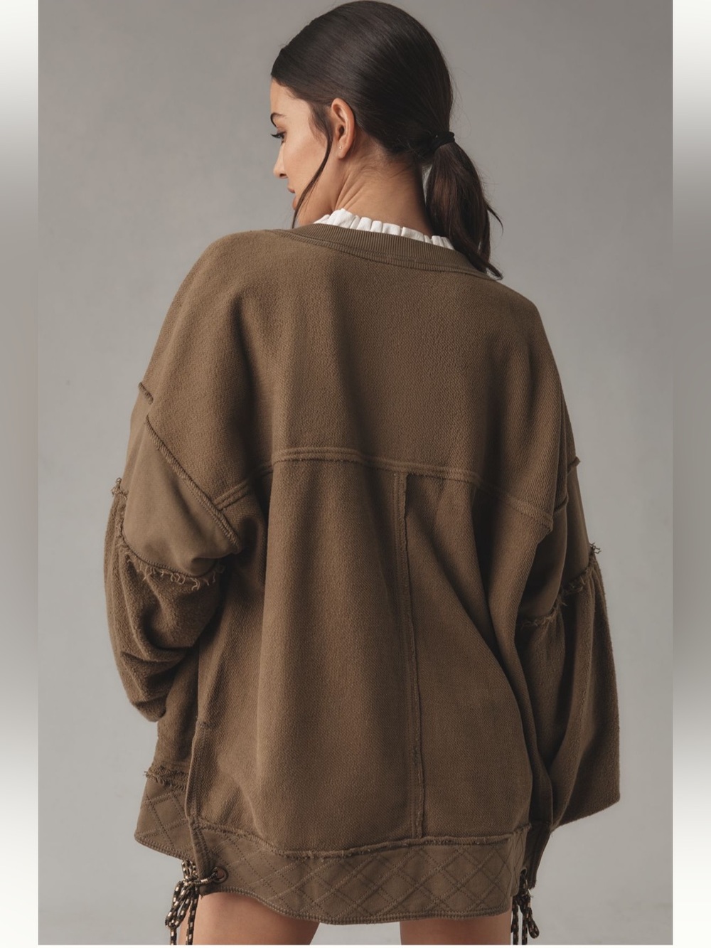 Pilcro Button-Front Shacket - Picture 2 of 9